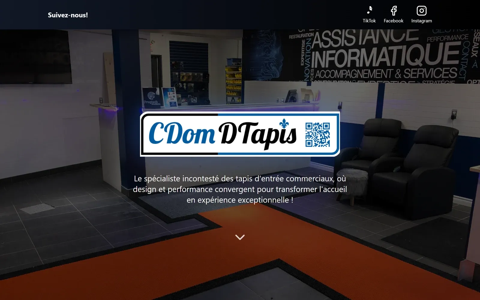 Page d’accueil du site de CDOMDTAPIS, vue sur ordinateur